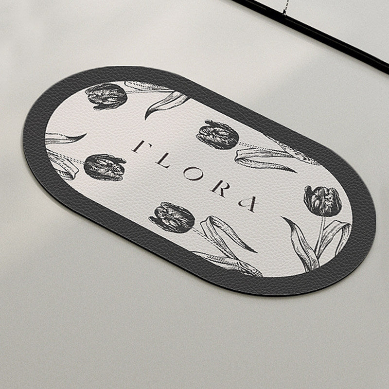 flora flower toilet mat