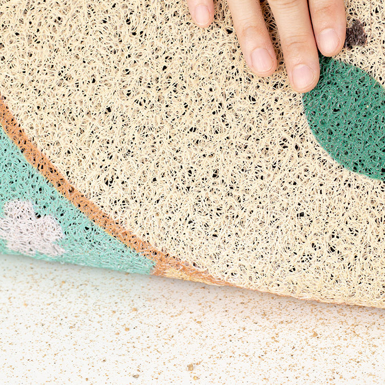 painting art flower door mat