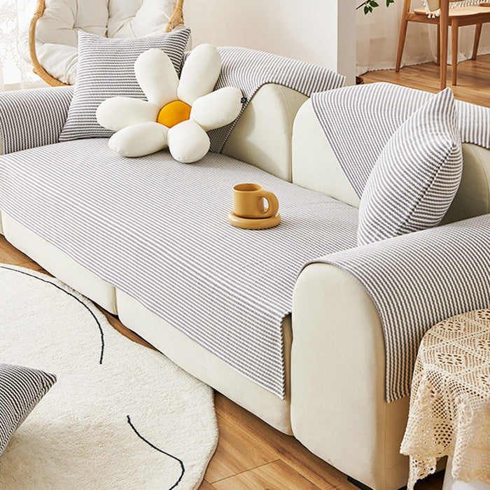 4color simple border sofa cover