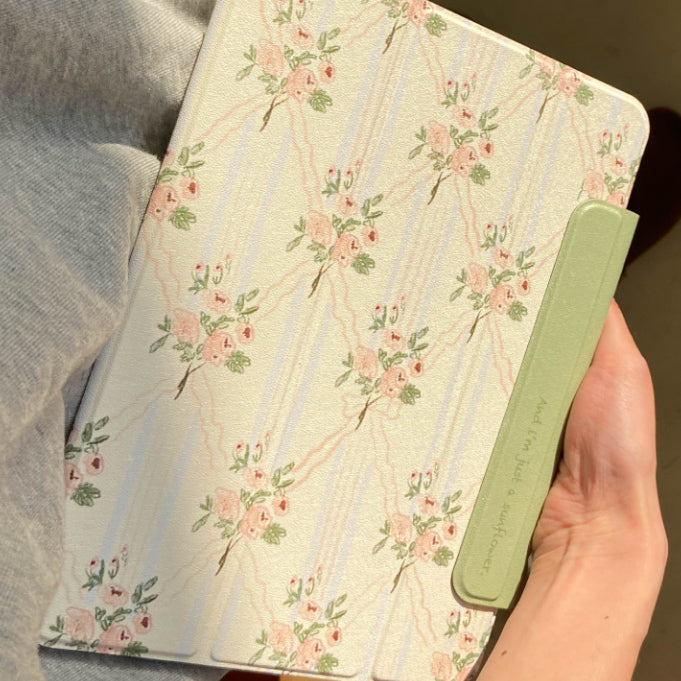 retro flower iPad case