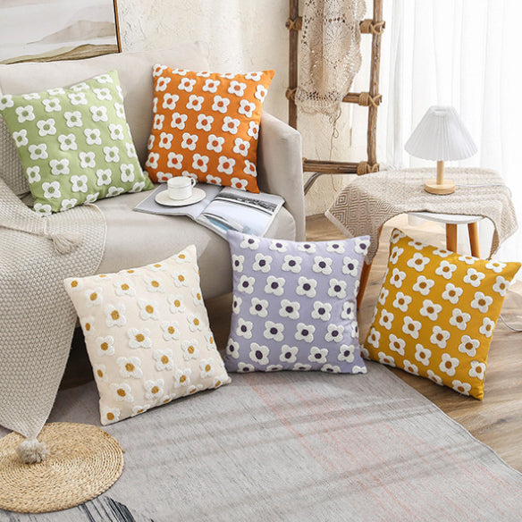 6color boa flower cushion