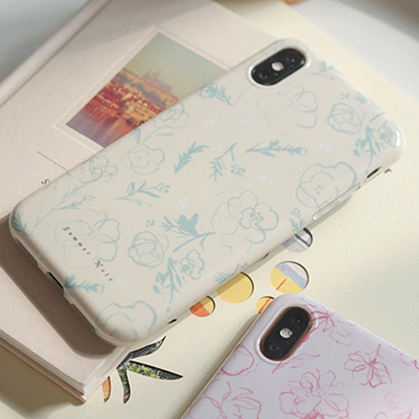 feminine blue flower iPhone case