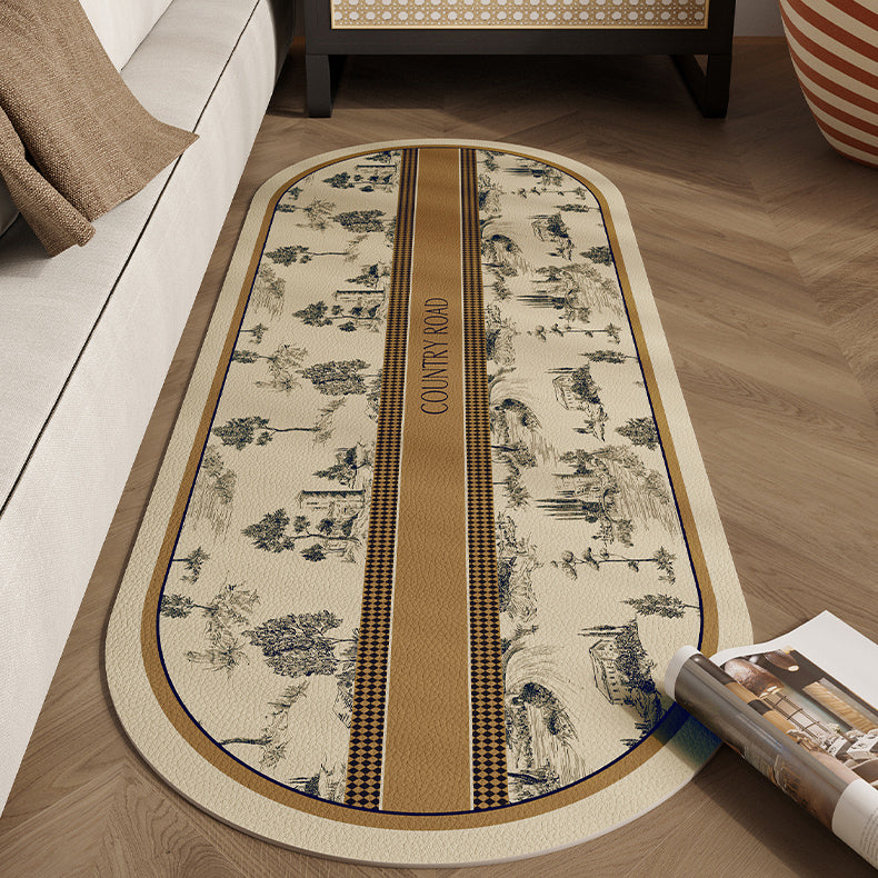 country road logo floor mat