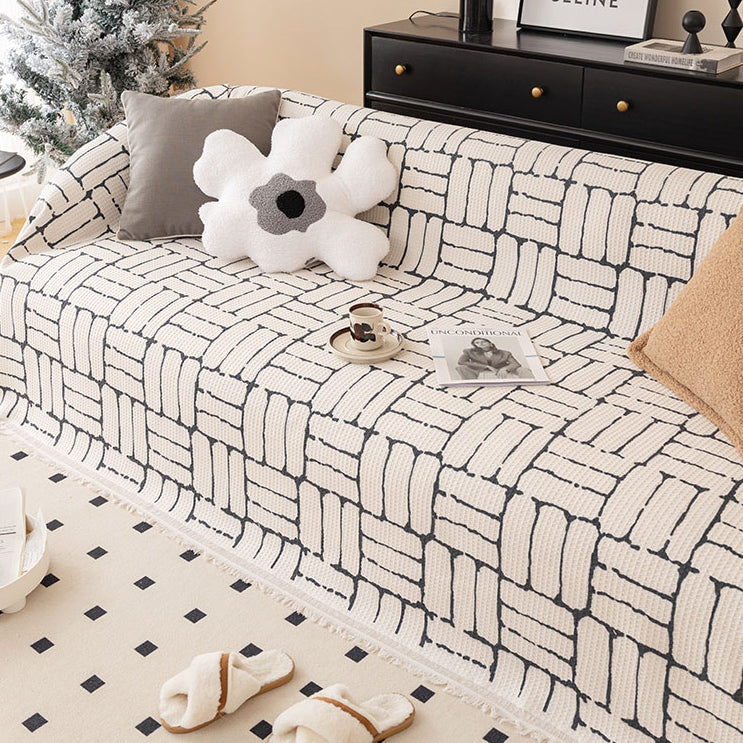 6design monotone geometry sofa cover