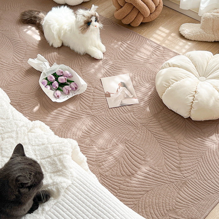 6color leaf stitch floor mat