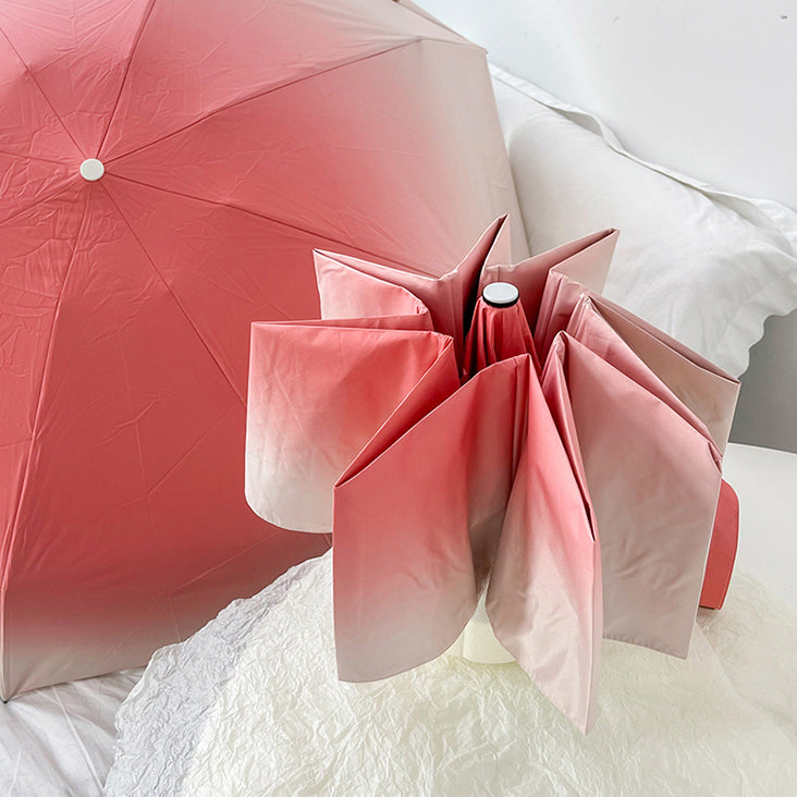 3color gradation color folding uv parasol