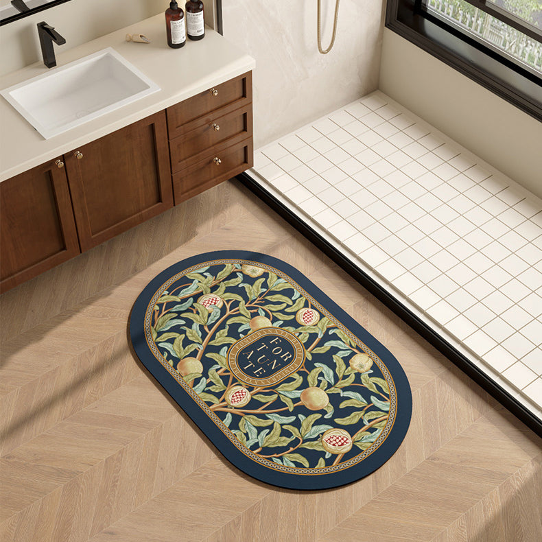 american retro pomegranate bath mat