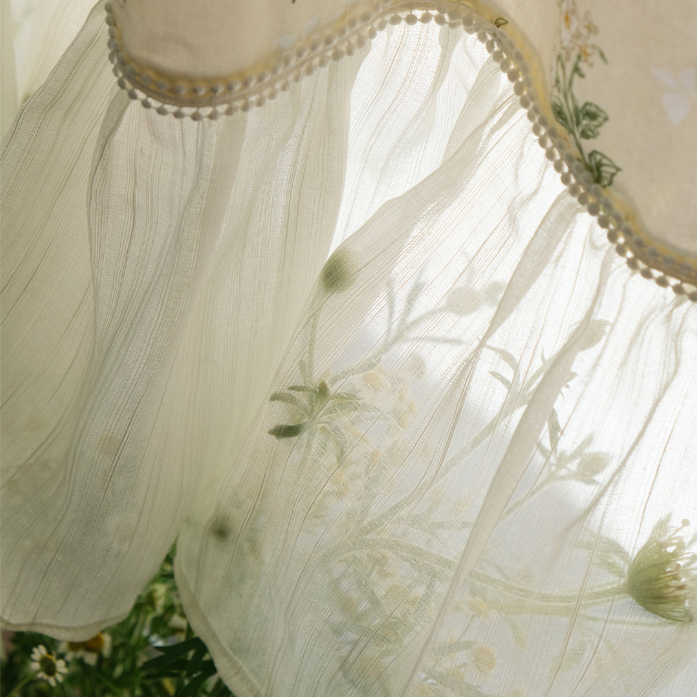 flower cotton under frill curtain