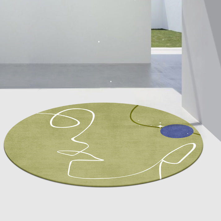10design face round carpet