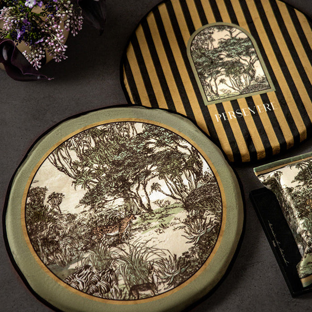 2design green persevere logo cushion