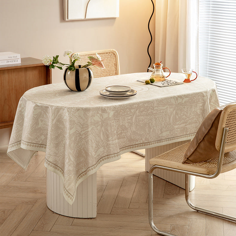 beige elegance logo table cloth