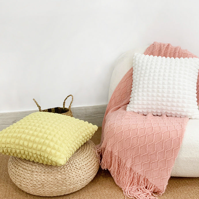 4color block bubbles cushion