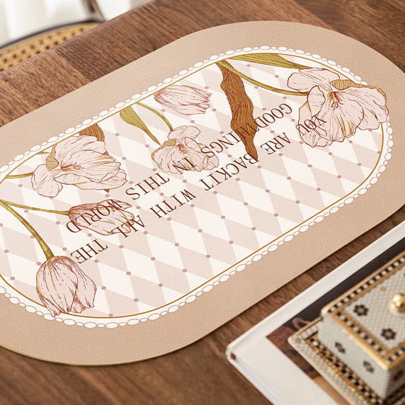 pink tuilp everthing place mat