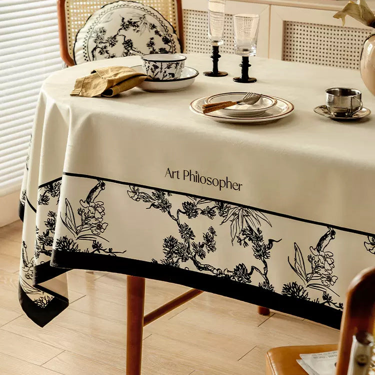 art philosopher logo table cloth