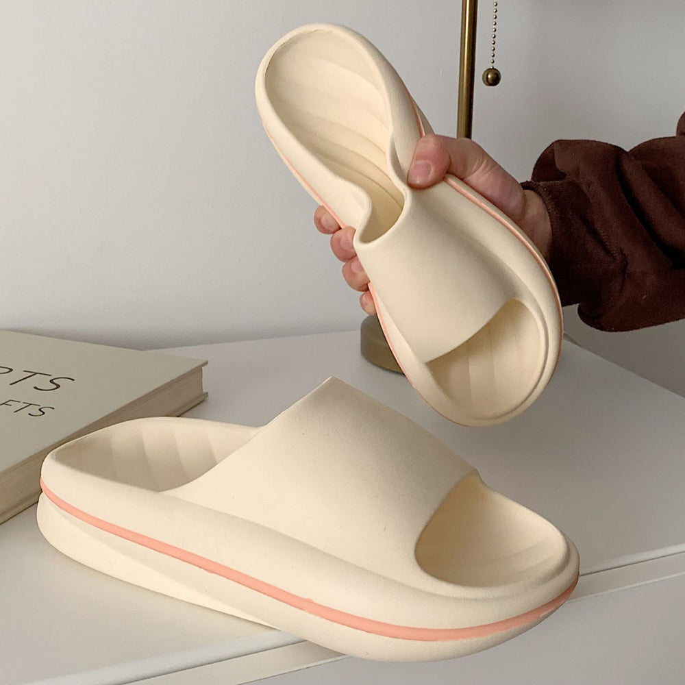 3color single line rubber roomshoes
