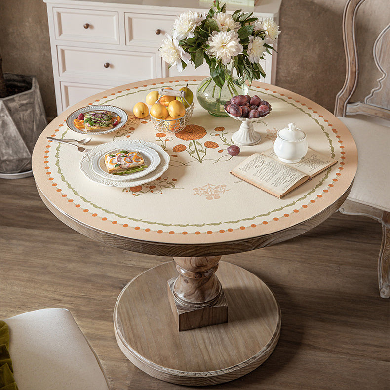 orange margarita round table mat