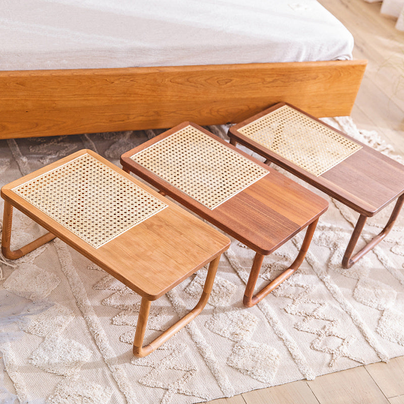 3color wood rattan mini table