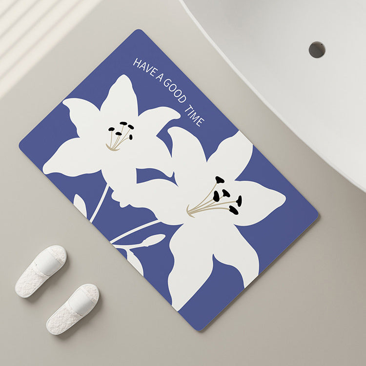 4color lily bath mat