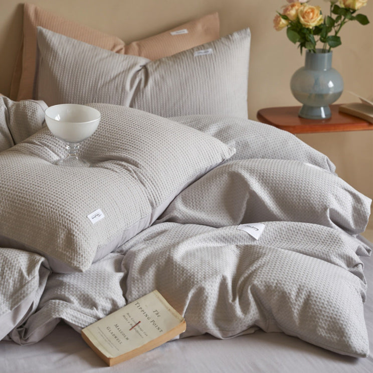 8color waffle logo tag bedlinen set