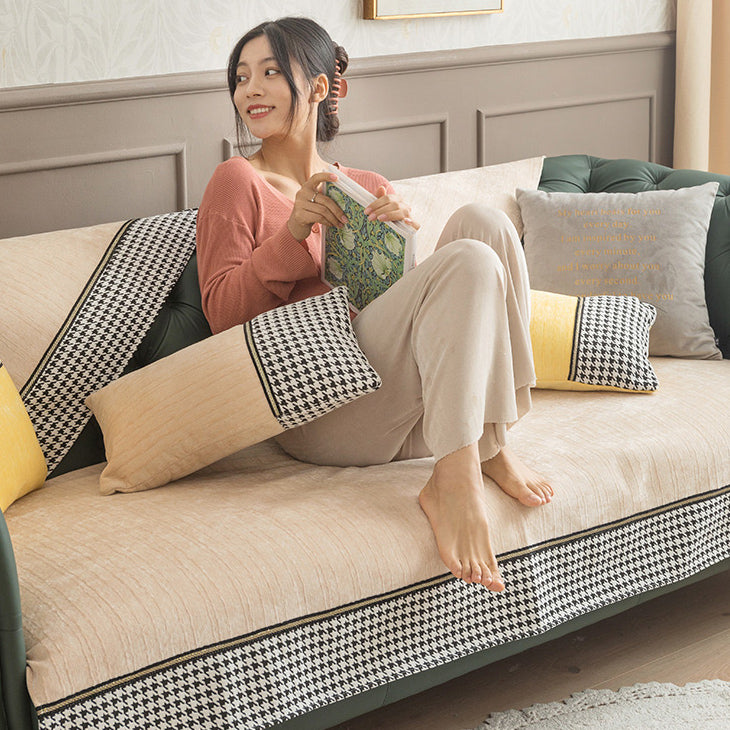 6color accent houndstooth sofa cover
