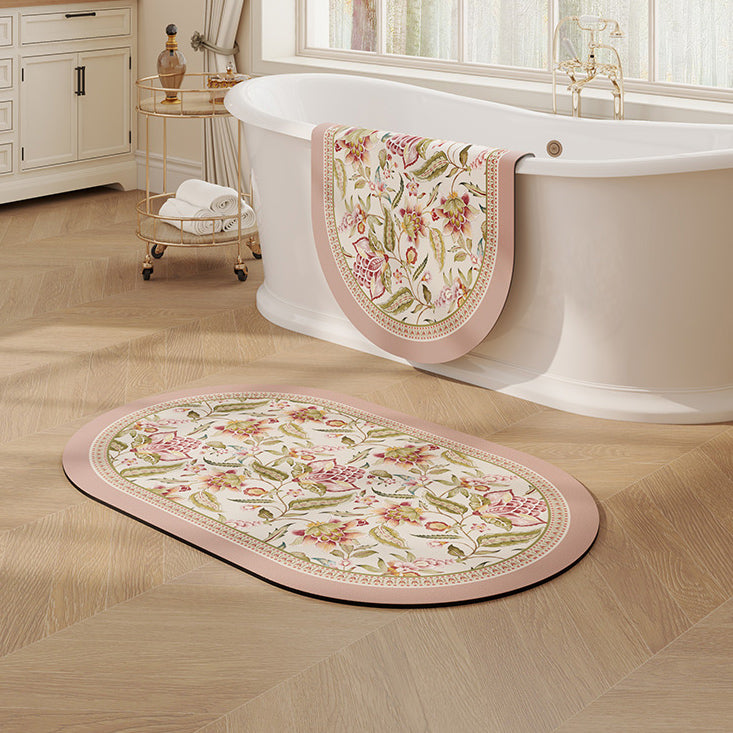 pink like a dream flower bath mat