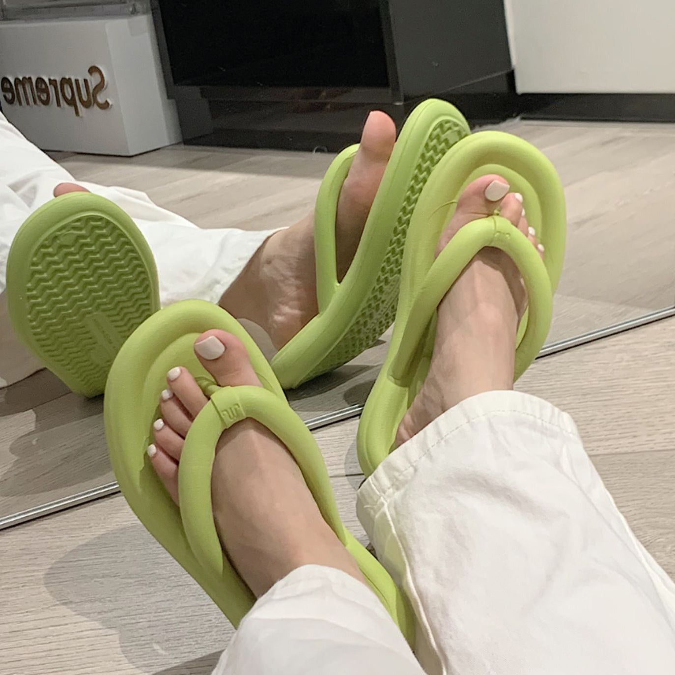 5color simple casual rubber roomshoes