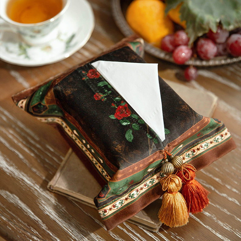 2design european rose art tissue case