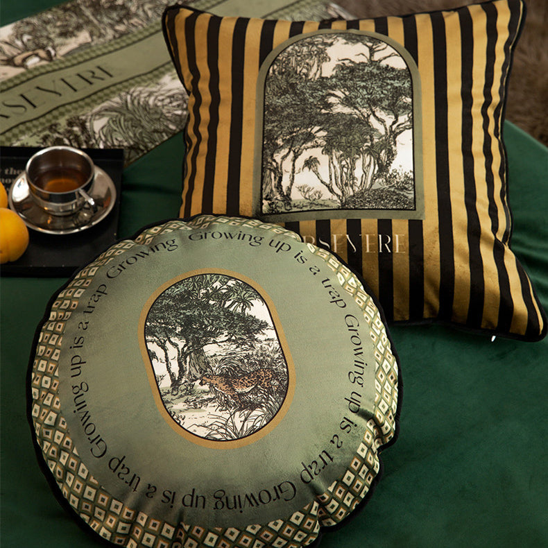 3design green persevere logo cushion