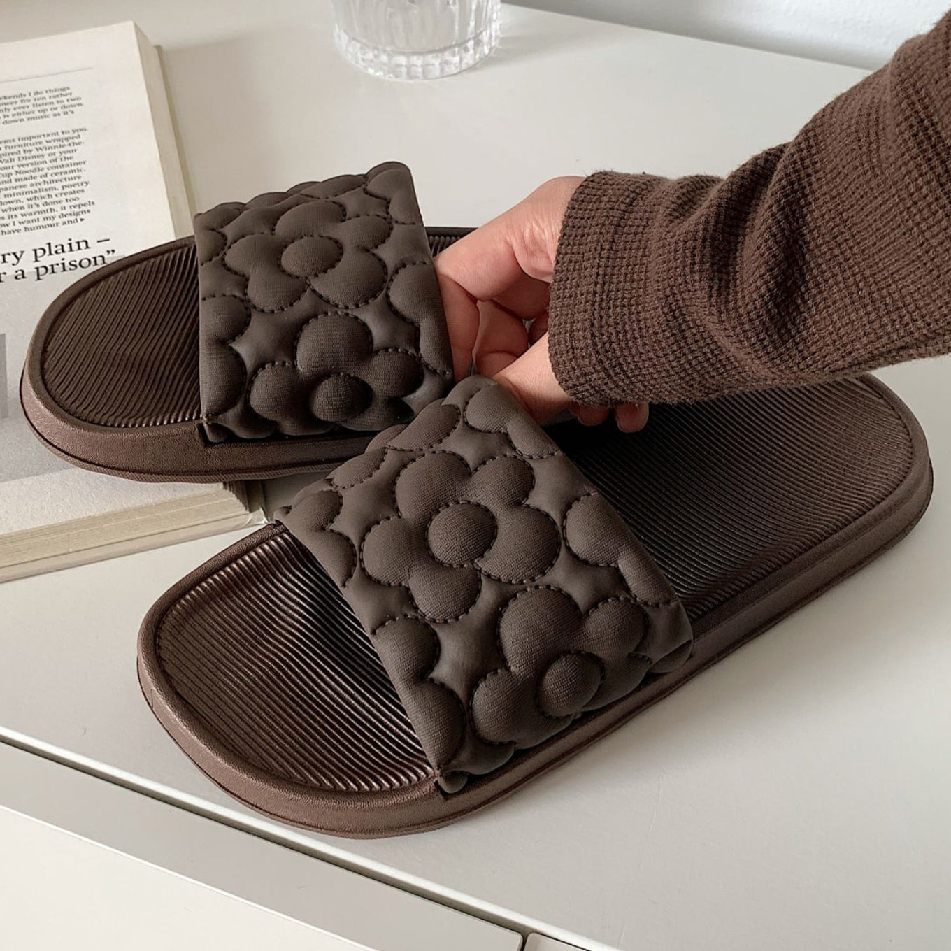 3color flower rubber roomshoes