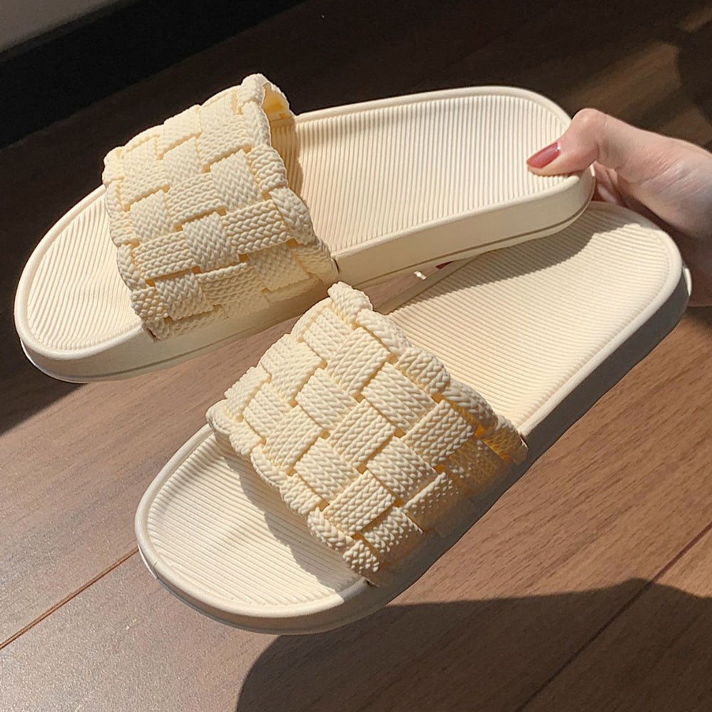 3color knit rubber roomshoes