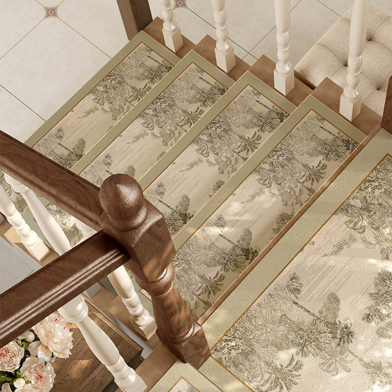 green tropical step mat