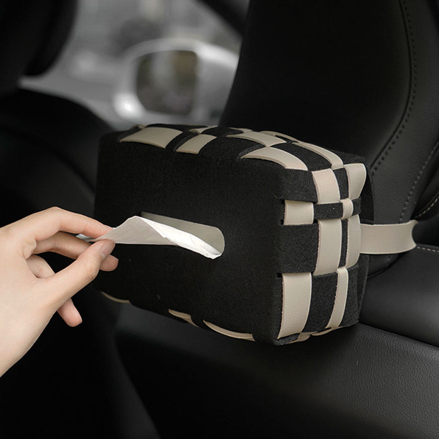 3color felt knit tissue case