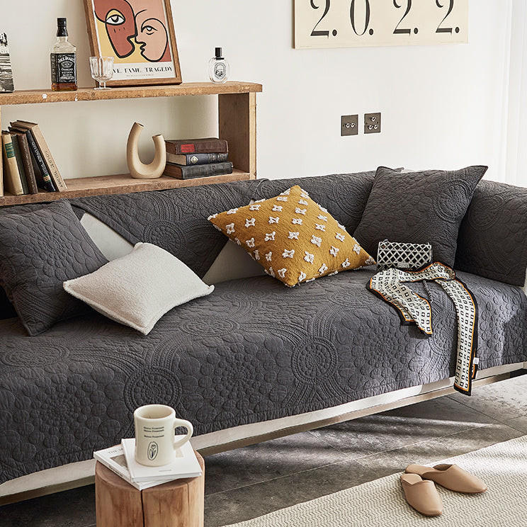 4color dark quilt sofa cover