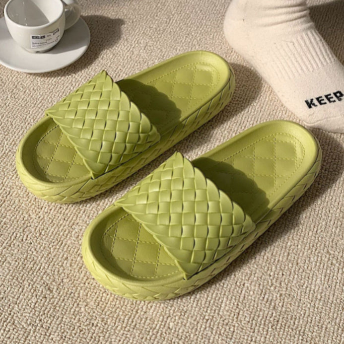 4color weaving rubber roomshoes