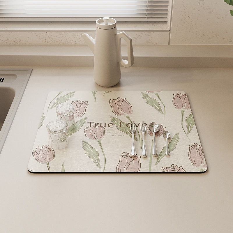 2design pale tulip sink mat