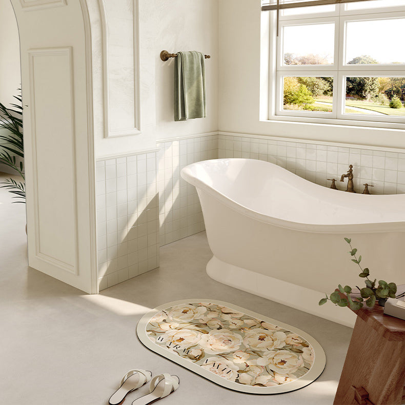 4design romantic flower bath mat