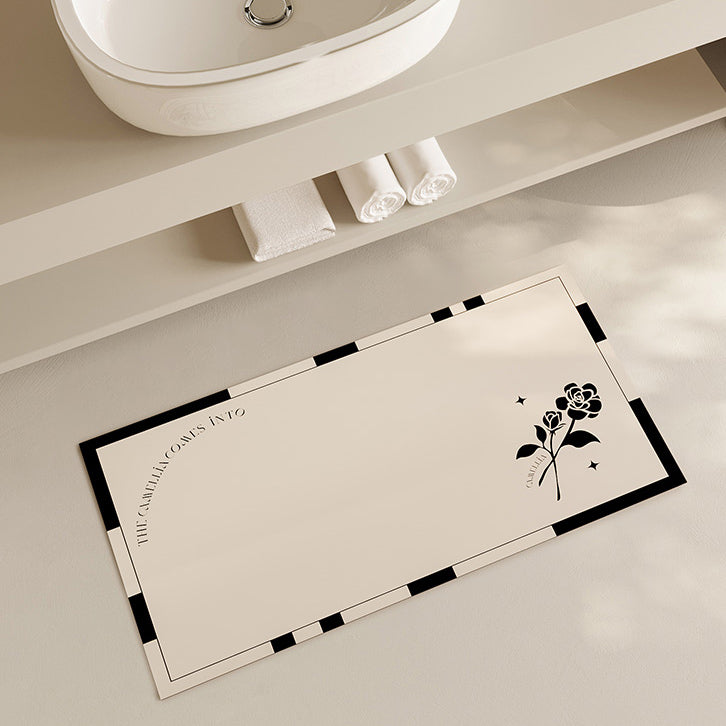 black tulip toilet mat