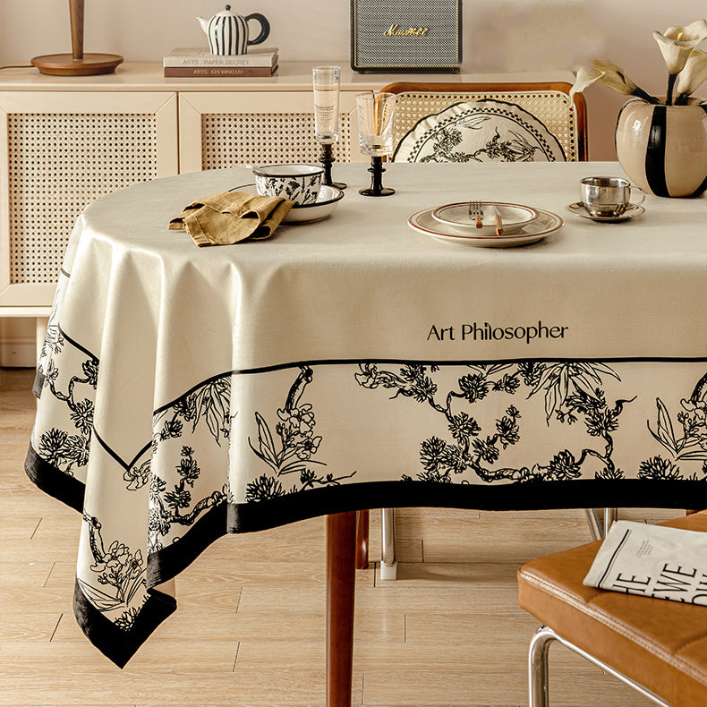 art philosopher logo table cloth