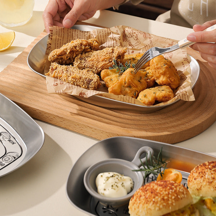 5design silver metal tray
