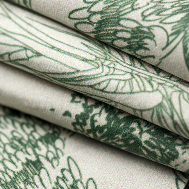 green retro forest curtain