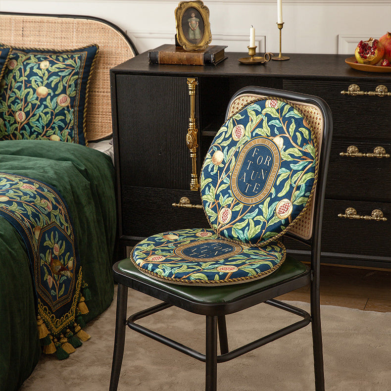 american retro pomegranate round cushion