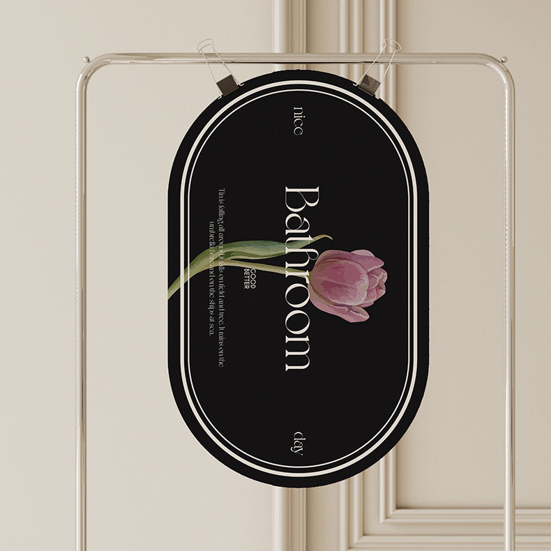 6design chic flower bath mat