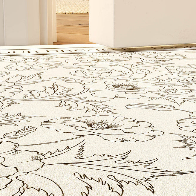 monotone dream simple flower big door mat