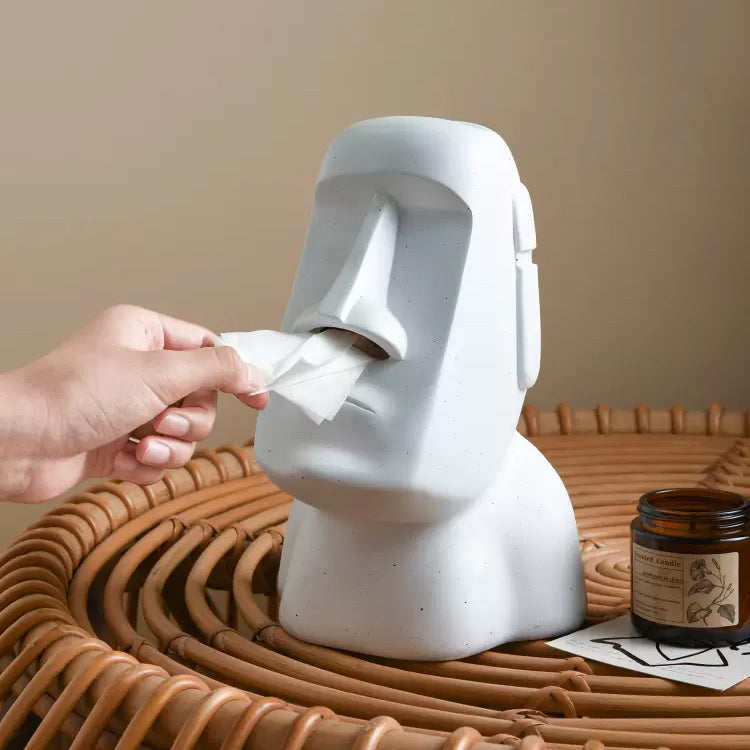6color moai statue tissue case