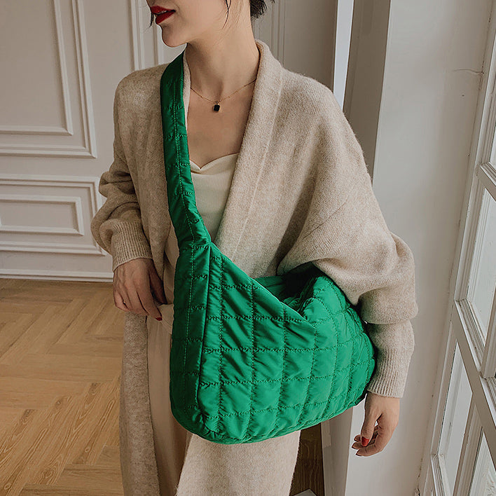 5color block quilting bag