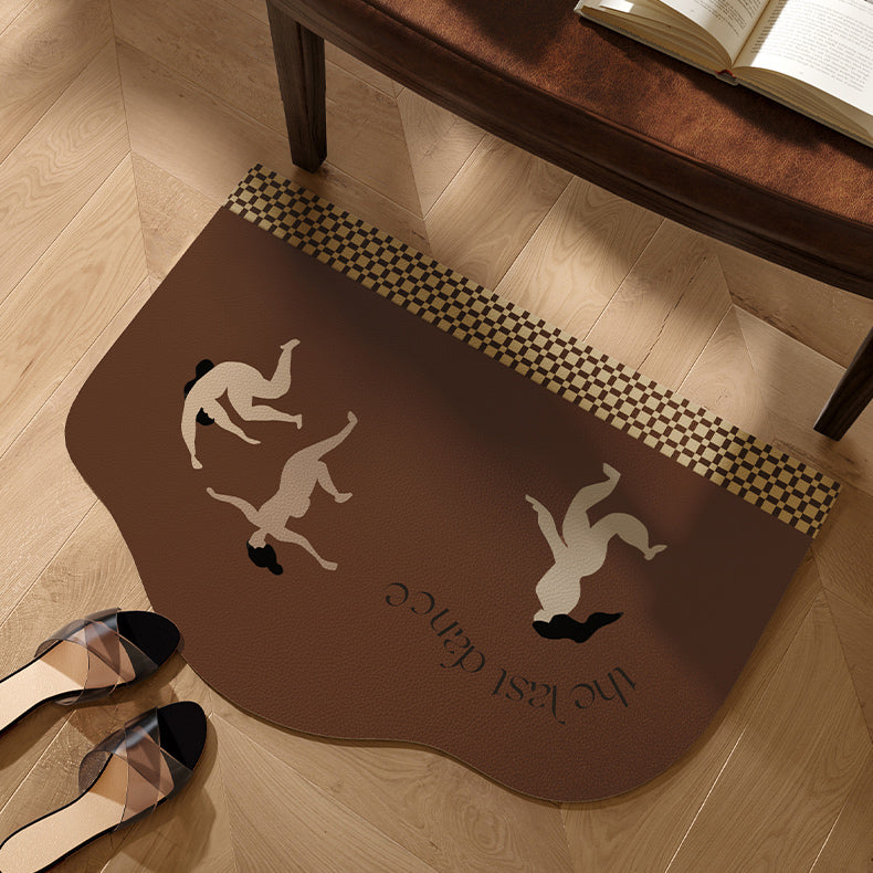 the last dance brown door mat