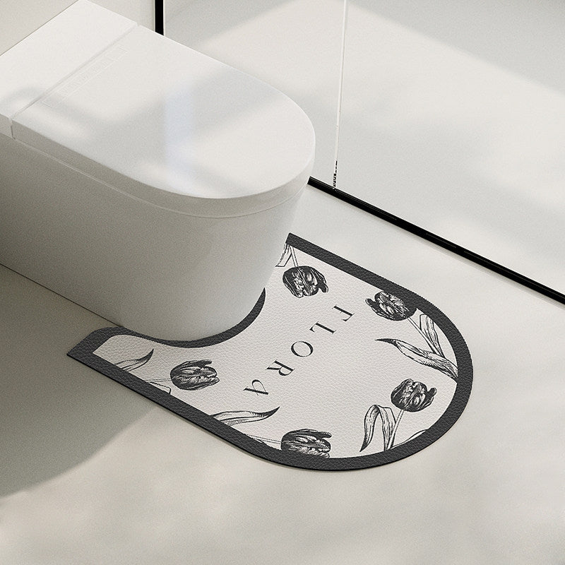 flora flower toilet mat