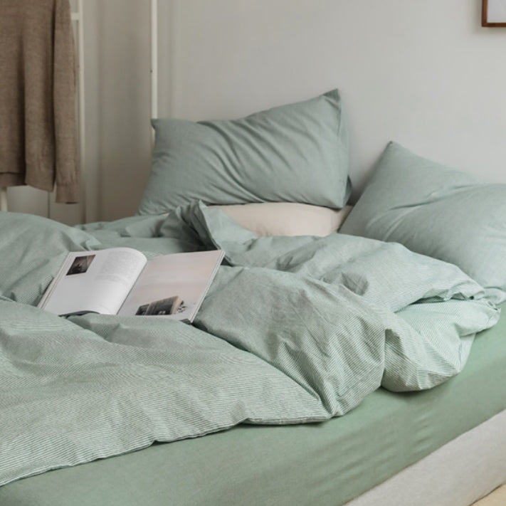 8color pale stripe bedlinen set