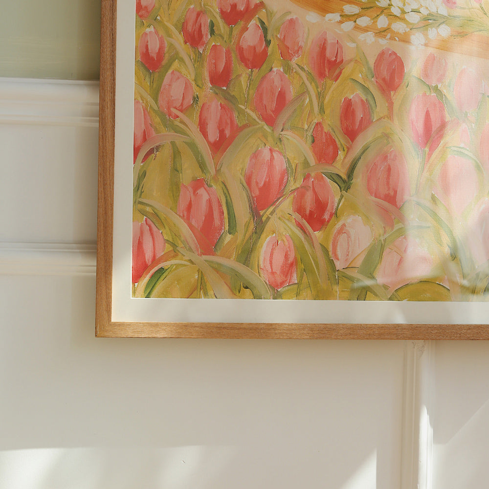 tulip boat poster & frame SET