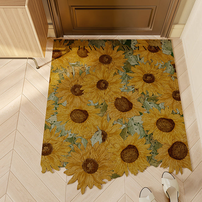 4design romantic flower door mat